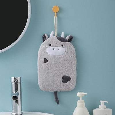 Prosop de mână Forma animală Absorbție puternică de apă Desene animată pentru copii Prosop drăguț cu saliva Prosop drăguț de mână agățat