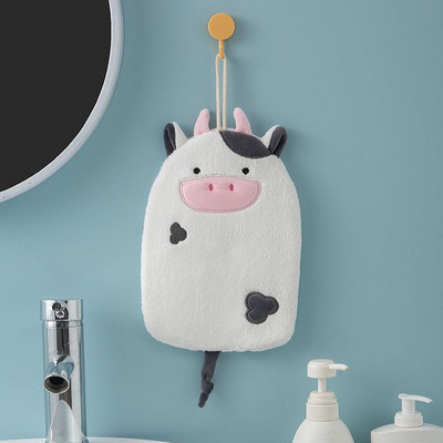 Prosop de mână Forma animală Absorbție puternică de apă Desene animată pentru copii Prosop drăguț cu saliva Prosop drăguț de mână agățat