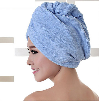 Woman Dry Hair Towel Absorbent Quick Dry Microfiber Πετσέτα μπάνιου Καπάκι ντους Home Textile Travel Hotel Drying Hair Cap