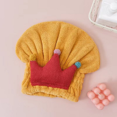 Copii drăguți Copii Uscarea rapidă a părului Prosoape înfășurate Pălărie de păr uscat Pălării de baie Căciulă de duș portabilă din lână Coral Accesorii de baie
