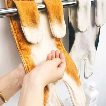 Αστεία πετσέτα χεριών σκύλου για κουζίνα μπάνιου Ρεαλιστική βαμβακερή γάτα κουταβάκι γατάκι Πλυντήριο ρούχων Super απορροφητικό μαλακό για διακόσμηση σπιτιού