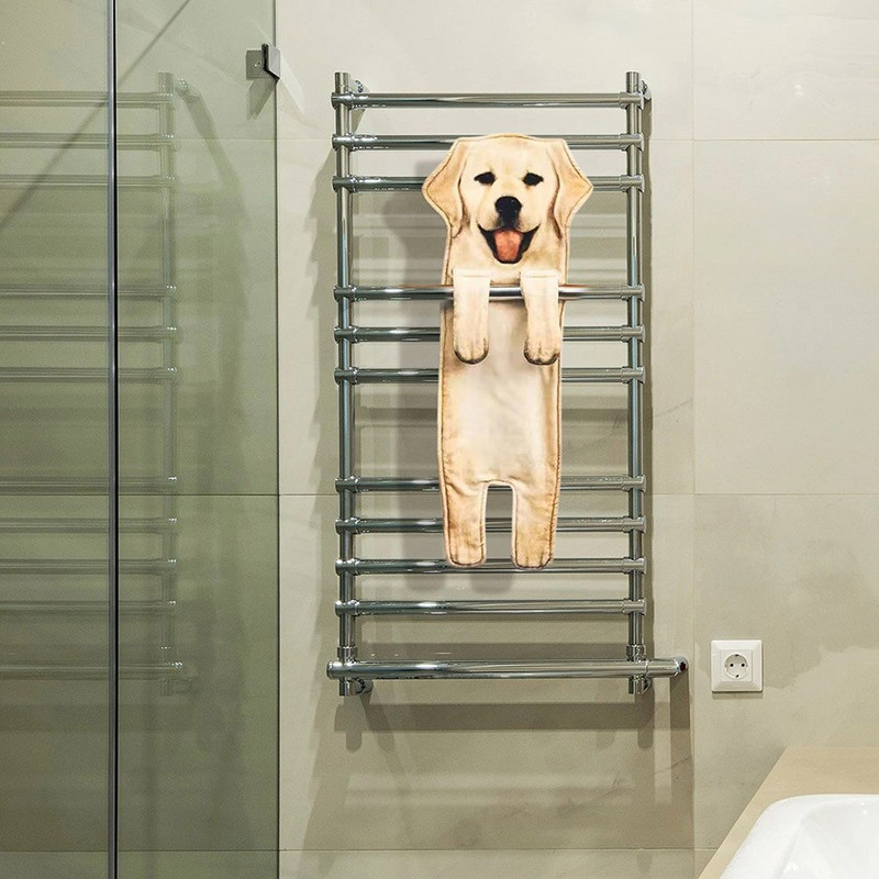 Prosop amuzant de mână câine pentru baie bucătărie realistă bumbac pisică cățel pisoi prosop super absorbant moale pentru decorarea casei