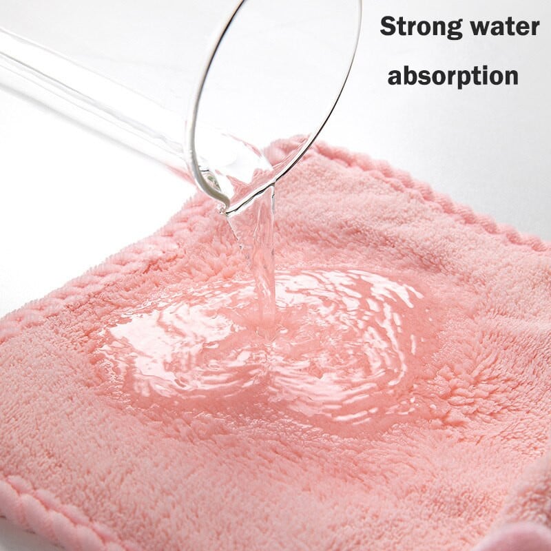 1vnt Koralinio aksomo siuvinėjimo nosinė Minkštas rankšluostis sugeriantis audinys indų šluostės Kabantis audinys Virtuvės vonios reikmenys