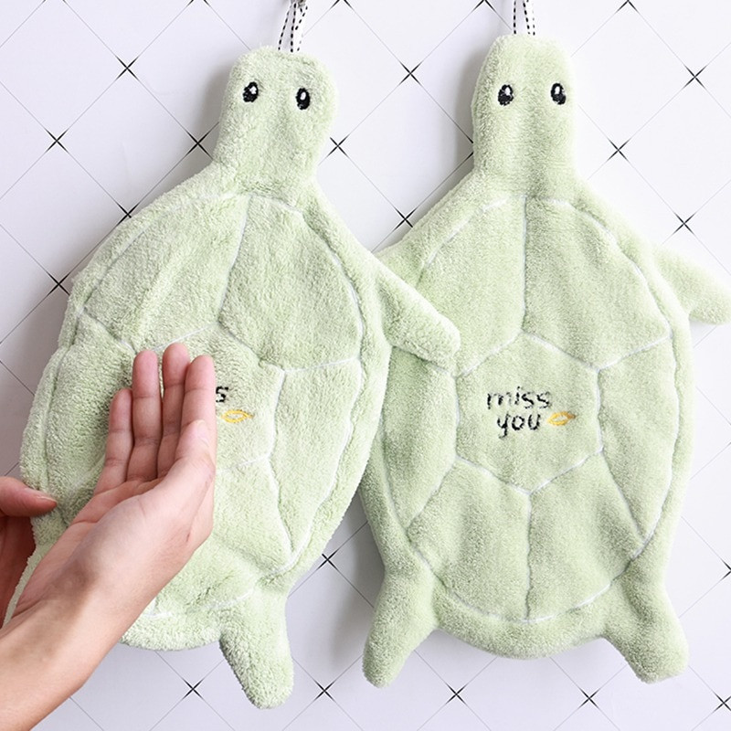 Prosop de mână de rață coreeană, pânză de agățat, drăguț de bucătărie, prosop moale, absorbant de uz casnic, lână de coral, care poate fi manevrat