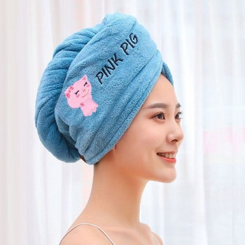 Дамска микрофибърна кърпа Кърпа за коса Хавлиени кърпи за баня за възрастни Домашни хавлиени кърпи Баня за сушене на коса Шапка за душ Кърпи за баня