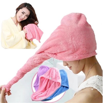 Magic Hair Towel Fast Driving Πετσέτα μπάνιου Καπέλο Quick Cap Turban Dropshipping