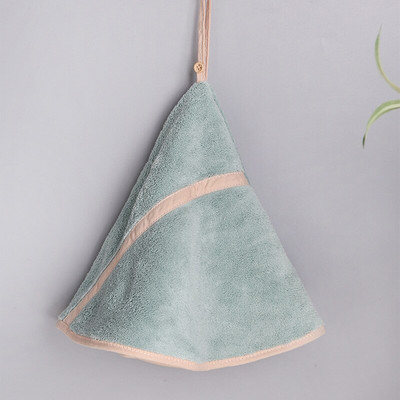 Apvalus mielas rankšluostis Minkštas koralinis aksominis labai sugerianti nosinė, skirta vonios poliesterio pluošto rankšluosčiams su pakabinimo kilpomis