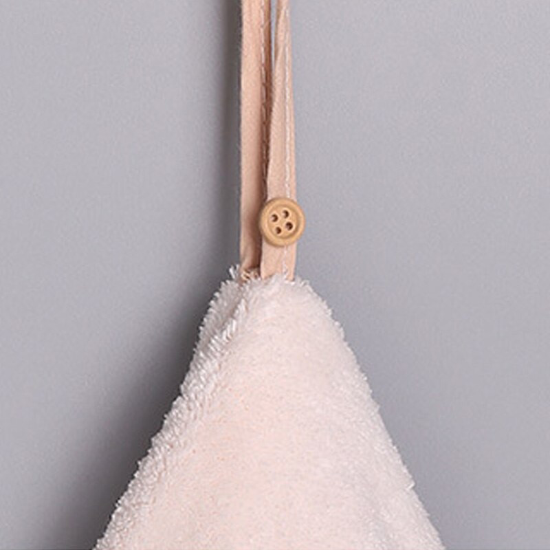 Apvalus mielas rankšluostis Minkštas koralinis aksominis labai sugerianti nosinė, skirta vonios poliesterio pluošto rankšluosčiams su pakabinimo kilpomis