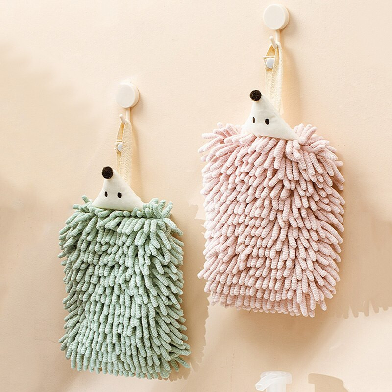 Prosop de mână ștergeți din nișă, animal din desene animate, la atingere moale, prietenos cu pielea, absorbant din microfibră, prosoape cu uscare rapidă, accesorii pentru baie de bucătărie