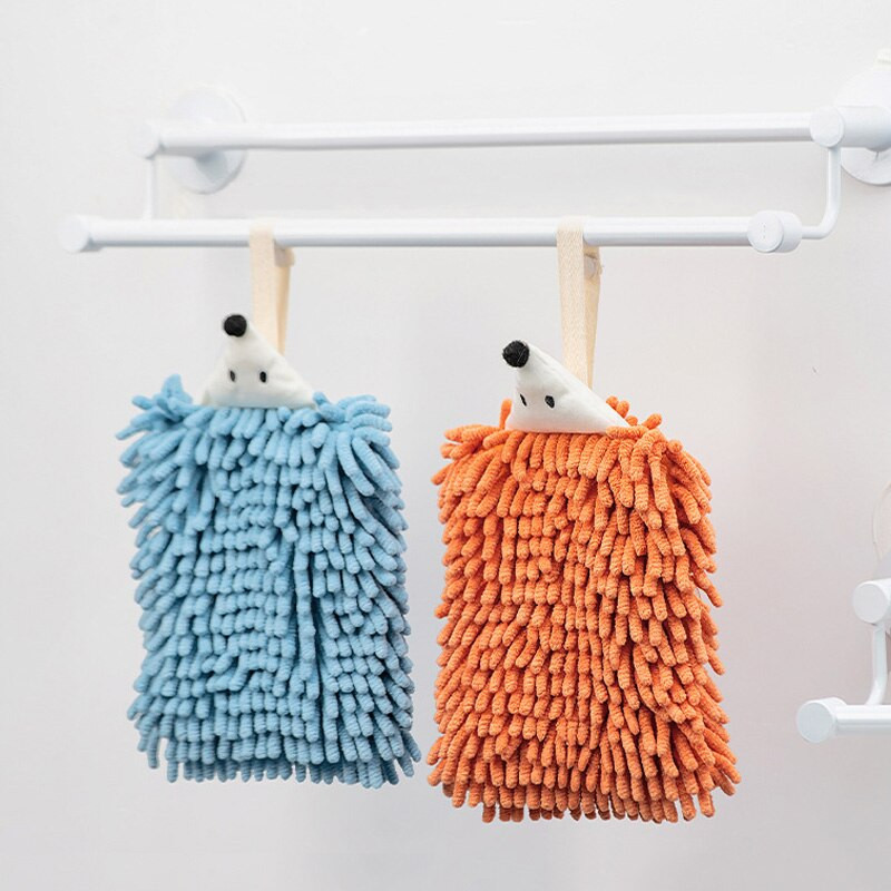 Prosop de mână ștergeți din nișă, animal din desene animate, la atingere moale, prietenos cu pielea, absorbant din microfibră, prosoape cu uscare rapidă, accesorii pentru baie de bucătărie