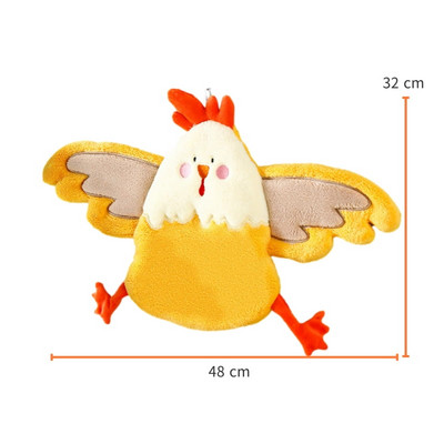 Prosoape de mână Coral Fleece Pui de desene animate Modelare Bucătărie Baie Bucle de agățat de mână Prosoape din microfibră absorbante, cu uscare rapidă