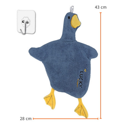 Prosoape de mână Coral Fleece Pui de desene animate Modelare Bucătărie Baie Bucle de agățat de mână Prosoape din microfibră absorbante, cu uscare rapidă