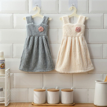 Χαριτωμένο κοραλλί βελούδινη πετσέτα χεριών Επιτοίχια προμήθειες μπάνιου κουζίνας Μαλακό μαντήλι φόρεμα Πετσέτα χεριών Πετσέτες κουζίνας