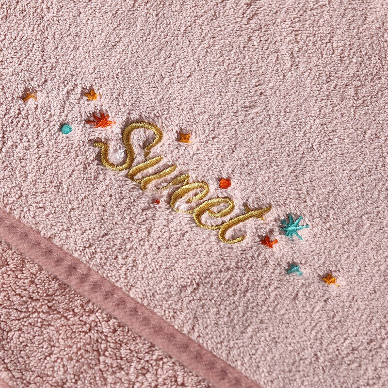 Hajszárító sapka korall gyapjú Absorb Water Quick Dry Turbán sűrített sampon sapka Hajtörlő édes hímzés nőknek