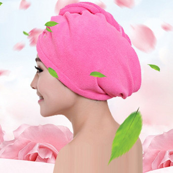 1 бр. Преносим дамски тюрбан 2 размера Микрофибърна бързосъхнеща удебеляваща кърпа за баня Супер абсорбираща суха шапка за коса Консумативи за баня