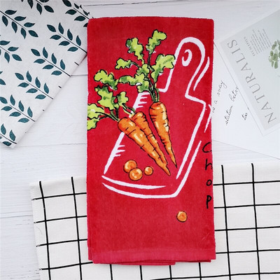 1 bucată 38x70 cm prosop de mână din bumbac imprimat mare, colorat, cârpă de bucătărie, cârpă de curățat pentru uz casnic, cu absorbție de apă