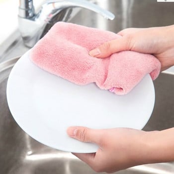 Висяща кърпа за ръце Коралова кадифена тъкан Бързосъхнеща абсорбираща вода Суха висяща кърпа за ръце Детски ежедневни кухненски тоалетни кърпи