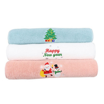 Διακοσμητικές πετσέτες χεριών για Ευτυχισμένο το Νέο Έτος Χριστουγεννιάτικη πετσέτα δώρου Κεντημένη πετσέτα χιονάνθρωπος Άγιος Βασίλης Πετσέτες πιάτων κουζίνας