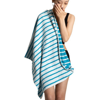 Плажна кърпа за баня с ретро райета от чист памук Абсорбираща кърпа за баня Домашен хотел На открито Удобни кърпи за ръце Дамски