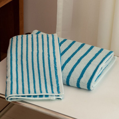 Prosop de baie de plajă din bumbac pur cu dungi retro Prosop de baie absorbant pentru acasă, hotel, în aer liber, prosoape confortabile, prosop de mână pentru doamne