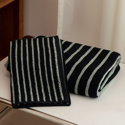 Prosop de baie de plajă din bumbac pur cu dungi retro Prosop de baie absorbant pentru acasă, hotel, în aer liber, prosoape confortabile, prosop de mână pentru doamne