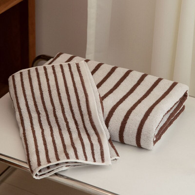 Prosop de baie de plajă din bumbac pur cu dungi retro Prosop de baie absorbant pentru acasă, hotel, în aer liber, prosoape confortabile, prosop de mână pentru doamne