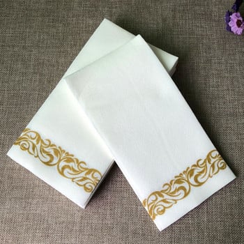 Нови 100 бр./Партида кърпи за гости за еднократна употреба Меки и абсорбиращи ленени хартиени кърпи за ръце Устойчиви декоративни салфетки за ръце за баня