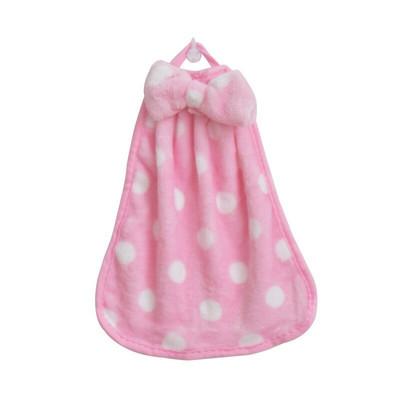 30*24 cm simpatične mašne Kupaonski ručnici za ruke Koraljni baršun Meke krpe za suđe Upijajuće viseće krpe Dodaci za kuhinjske krpe