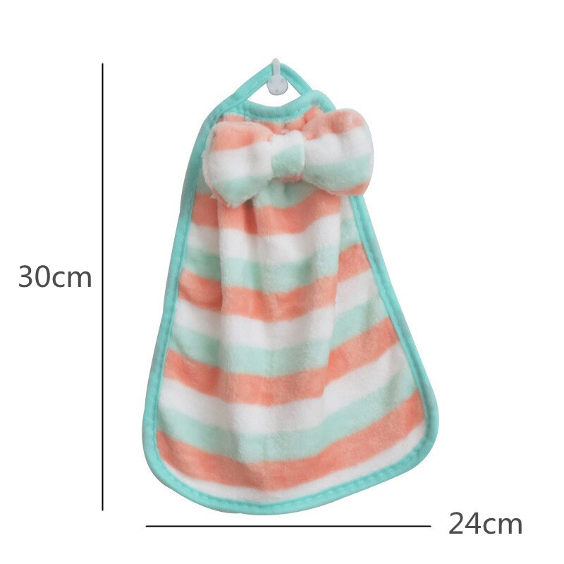 30*24 cm prosoape de mână drăguțe cu fundătură pentru baie, catifea de coral, cârpe de vase moi, absorbante, șervețele agățate, accesorii pentru cârpă de bucătărie