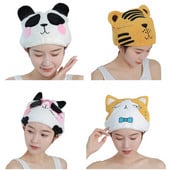 Plaukų džiovinimo rankšluostis moterims vaikams mielas animacinis itin sugeriantis plaukų džiovinimo rankšluostis LX0C