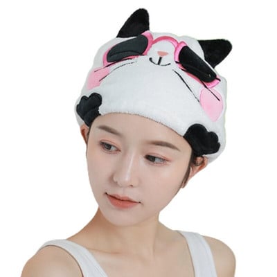 Plaukų džiovinimo rankšluostis moterims vaikams mielas animacinis itin sugeriantis plaukų džiovinimo rankšluostis LX0C