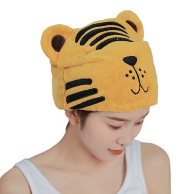 Plaukų džiovinimo rankšluostis moterims vaikams mielas animacinis itin sugeriantis plaukų džiovinimo rankšluostis LX0C