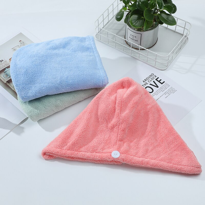 Prosop Femei Adulti Baie Absorbant Baie cu uscare rapida Dus Mai gros Cap de par ondulat Cap microfibră Wisp Cap uscat Prosop de păr