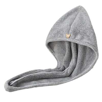 NICEFurniture Femei din Fibră de cărbune de bambus Prosop de păr Wrap Microfibră Turban cu uscare rapidă cu buton Baie super absorbantă