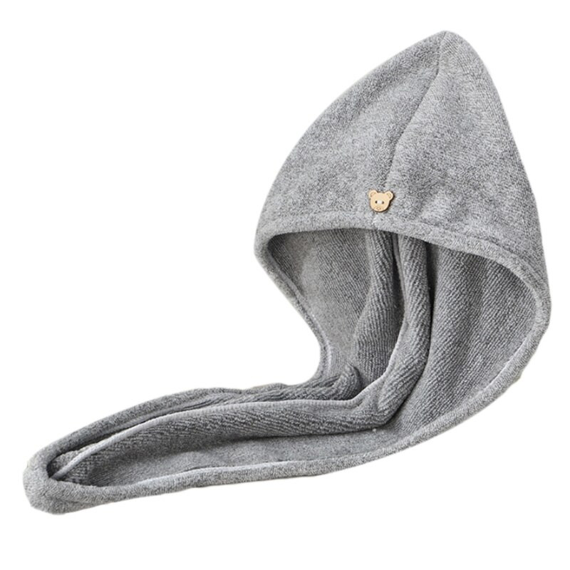 NICEFurniture Femei din Fibră de cărbune de bambus Prosop de păr Wrap Microfibră Turban cu uscare rapidă cu buton Baie super absorbantă