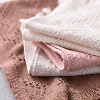 Чист цвят Нова кърпа за ръце-100% памук Хавлиена кърпа за възрастни Карирана кърпа за лице Сива кърпа 1 бр. 32x72 см хавлия