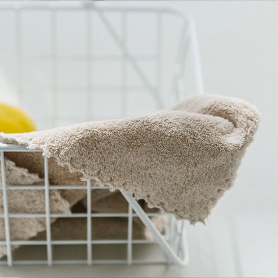 SBB 25 * 25 cm prosop de mână solid de corali cu uscare rapidă batista cu ridicata pentru curățarea casei bucătărie atârnă prosopul curățați prosopul bibulos