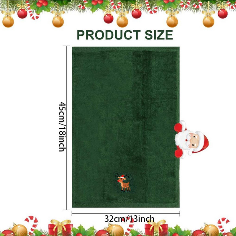 2022 Nou 2 bucăți/set prosoape de mână din bumbac brodate de Crăciun Prosoape de vase premium Set de prosoape de bucătărie pentru acasă Prosoape de bar de bucătărie