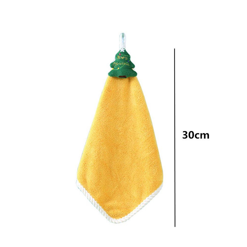Puha kisgyermek gyerek fürdőszobai törölköző aranyos karácsonyi kéztörlő konyhai vagy fürdőszobai akasztós kéztörlő adszorpciós kendő
