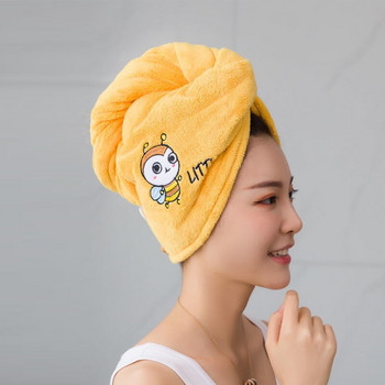 Микрофибърна обвивка за сушене на коса след душ Дамска кърпа за момичета Бързосъхнеща шапка за коса Шапка Тюрбан Обвивка за глава Инструменти за баня