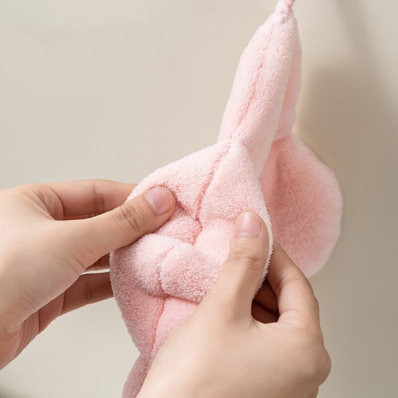 Prosoape de mână în formă de floare Lână de coral îngroșată, ștergetă respirabilă, batistă pentru baie, bucătărie, prosop superabsorbant pentru vase