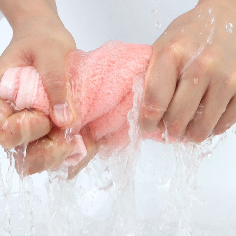 Prosoape de mână în formă de floare Lână de coral îngroșată, ștergetă respirabilă, batistă pentru baie, bucătărie, prosop superabsorbant pentru vase