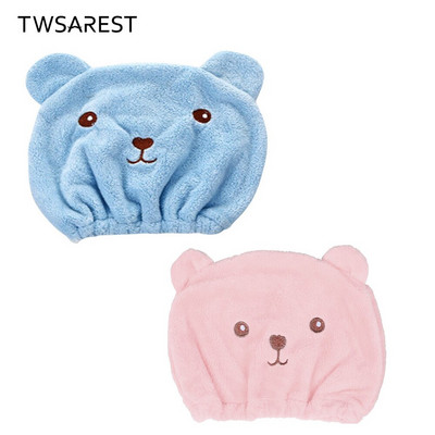 New Lovely Cat Hair Drying Cap Καπάκι ντους για Γυναικεία Bath Spa Microfiber Πετσέτα Καπέλο για Μπάνιο Αξεσουάρ Μπάνιου 27,5*24,5cm