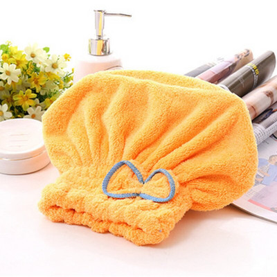 Greitas plaukų džiovinimas Vonios rankšluostis Mikropluošto SPA Bowknot Apvyniojamas rankšluosčių dangtelis Vonios kambario aksesuarai Moterų gaubtai Dizainerinė dušo kepurė