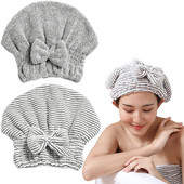 Prosoape din fibre de cărbune de bambus pentru uscarea părului șapcă super absorbantă prosop de păr Pălărie 1 pachet pentru cap de duș cu uscare rapidă învelitoare cu turban pentru femei