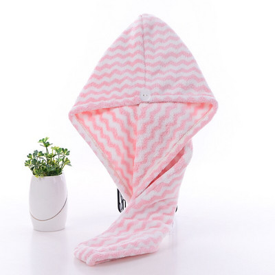 Prosoape de baie Microfibră solidă Pălărie de păr uscată rapid Textil de casă Prosop drăguț cu broderie de desene animate Prosop de păr