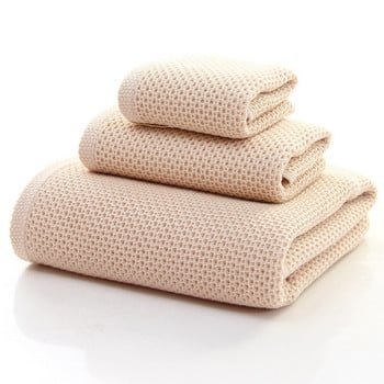 4PC 100% памучни кърпи за ръце за възрастни Карирана кърпа за ръце Face Care Magic Bathroom Sport Waffle Tower 35x35cm