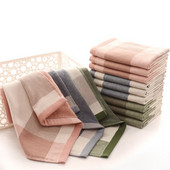 6 vnt./stal. Geros kokybės Pigus veido rankšluostis Plaid stiliaus medvilninis mažas rankšluostis Rankšluosčiai Vonios dovana 35*35cm virtuvės rankšluostis