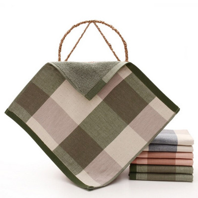 6 vnt./stal. Geros kokybės Pigus veido rankšluostis Plaid stiliaus medvilninis mažas rankšluostis Rankšluosčiai Vonios dovana 35*35cm virtuvės rankšluostis