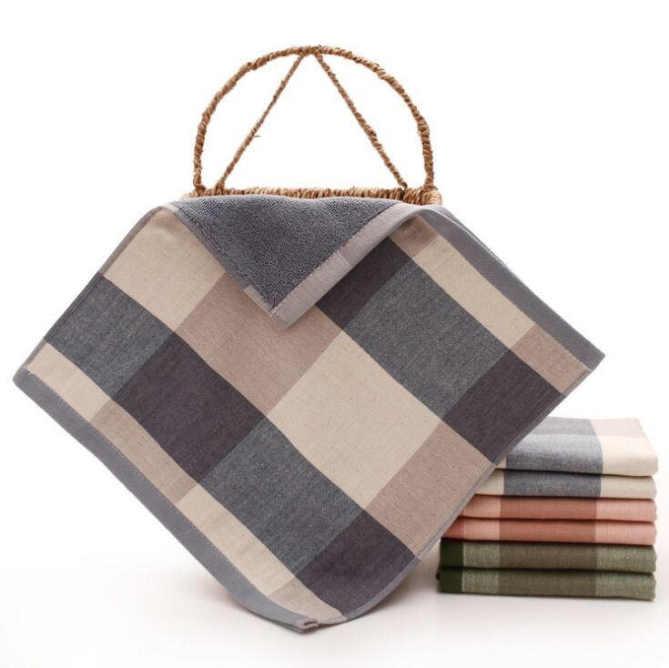 6 vnt./stal. Geros kokybės Pigus veido rankšluostis Plaid stiliaus medvilninis mažas rankšluostis Rankšluosčiai Vonios dovana 35*35cm virtuvės rankšluostis